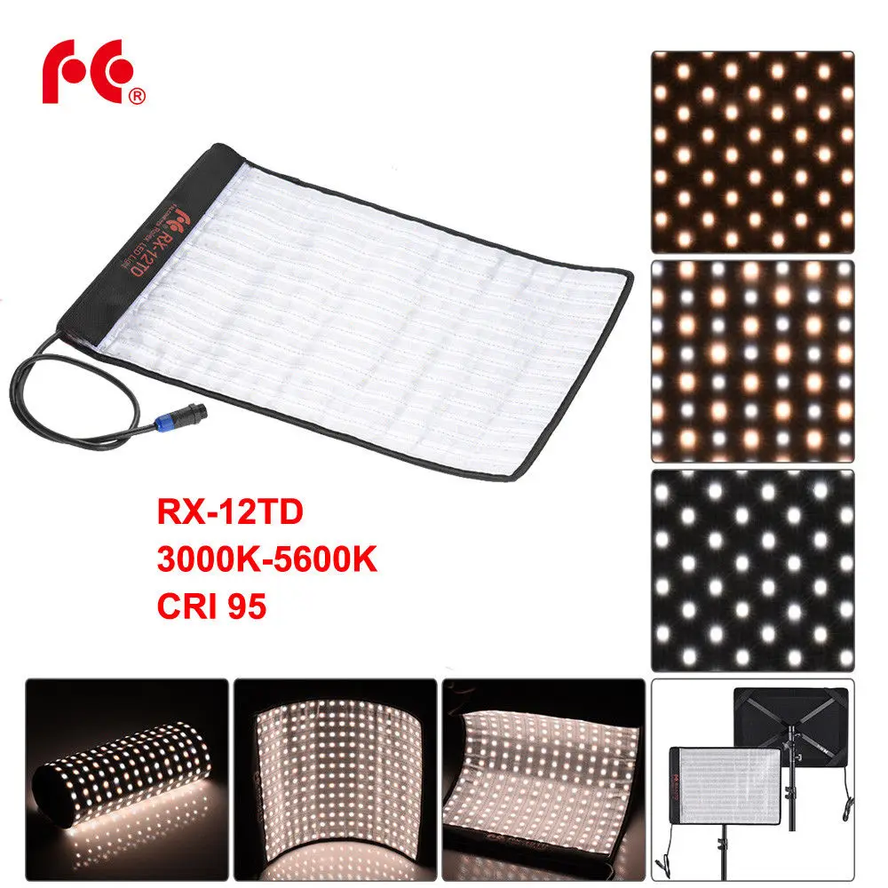 FalconEyes светодиодный гибкий Панель RX 12TD видео светильник с регулируемой яркостью