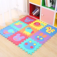 9pcsset 3030cm cartoon animal pattern carpet eva foam puzzle mats educational soft floor crawling play mats toddlers toys gift