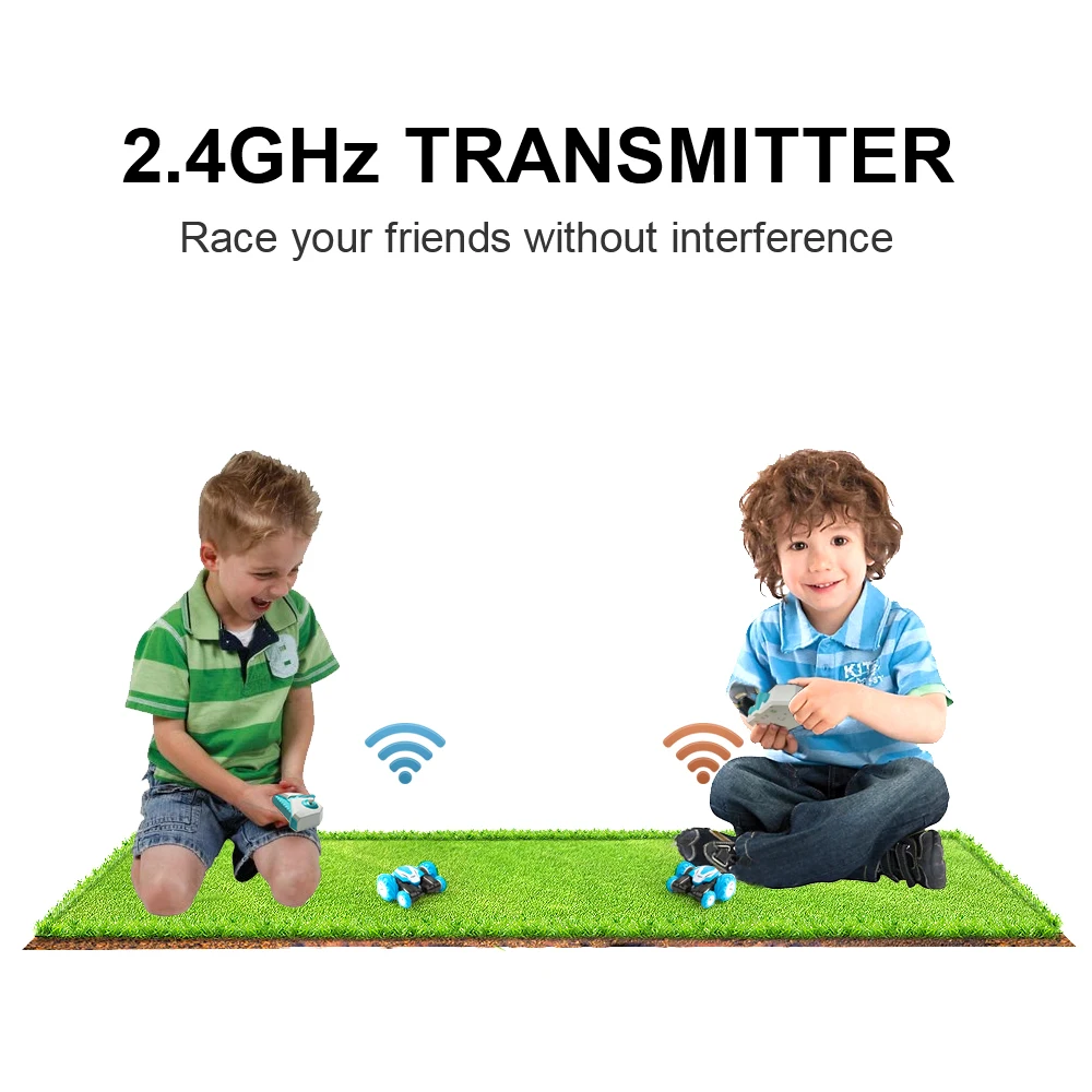 Sinovan мини радиоуправляемая машина 2,4G 4CH трюк Дрифт деформация Багги Рок Гусеничный ролл автомобиль 360 Градусов откидная машина Синие игрушки для детей