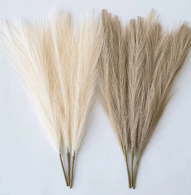 

45cm Pampas Grass Simulation Reed Grass Wedding Decoration Home Bedroom Accessories Wedding Guide Photo PropBackground
