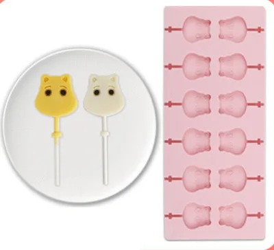

Round Silicone Lollipop Baking Mold Bear 1Pack 100 Paper Stick 100 Wrapping Paper