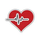 Симпатичное сердце, символ медицины Автомобильная наклейка с эмблемой, автомобили, мотоциклы, внешние аксессуары, наклейки из ПВХ для Honda, Lada, Bmw, Audi, VW