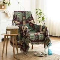 blankets mandala knitted throw blanket with tassels bohemia sofa cover throw sofa geometric office air condition line blankets