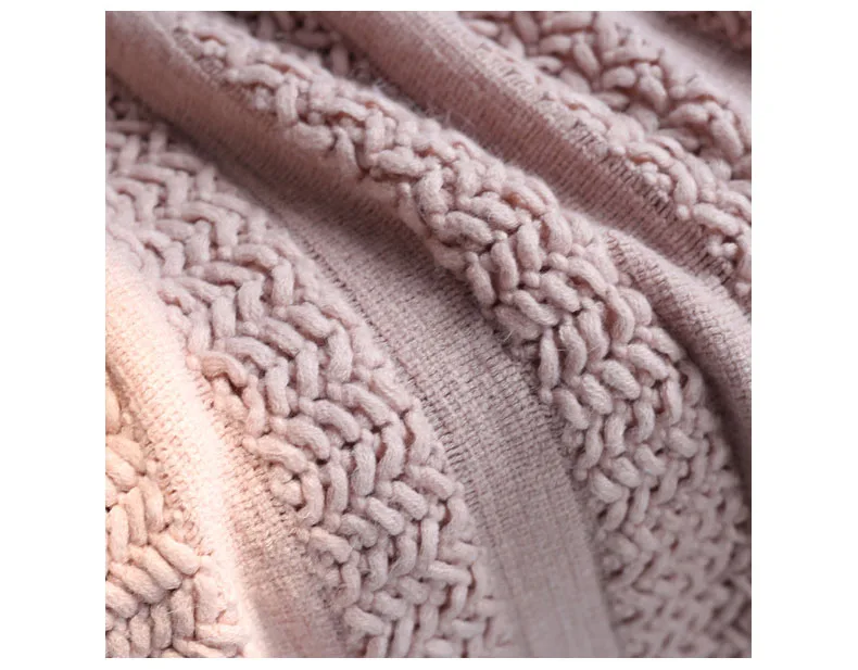

Free shipping Gift Knit Hollow Geometric Zigzags Herringbones Blanket Bedspread Sofa Lounge Throw Fringe Tassels Drop Shipping