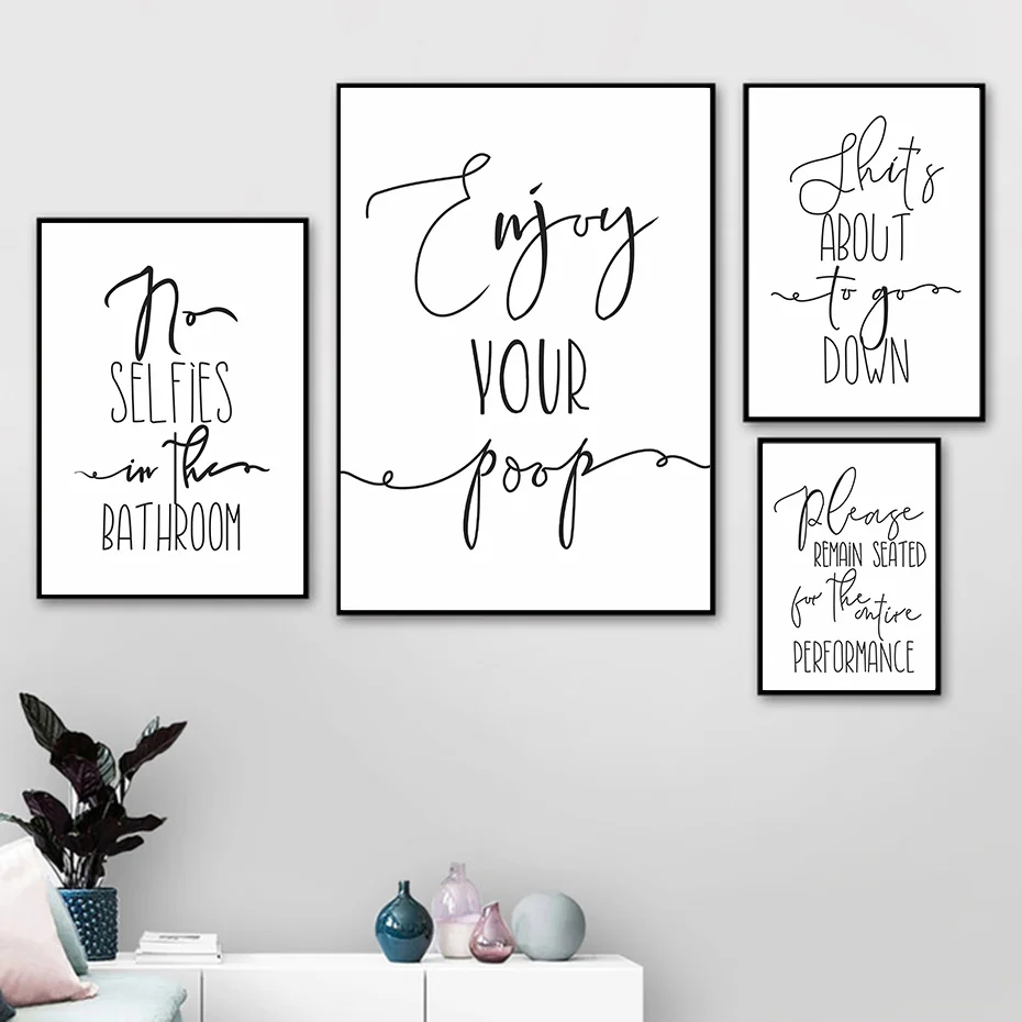 Настенная живопись на холсте забавные цитаты каллиграфия современные картины