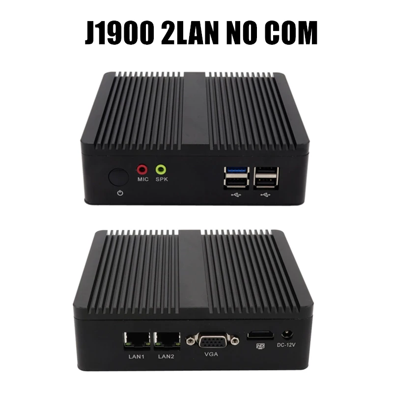 Topton безвентиляторный мини-ПК Intel N3160/J3160 J1900 четырехъядерный Pfsense Barebone компьютер