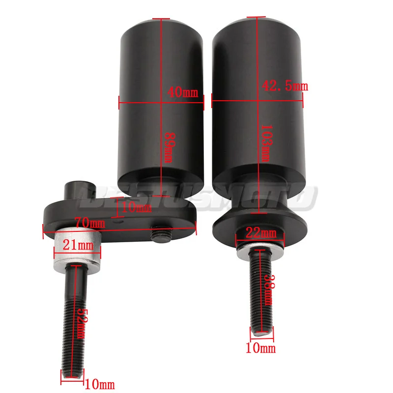 Мотоциклетные Углеродные и черные ползунки без обрезания защита от падения для