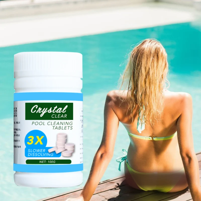 

100 Pcs Pool Cleaning Tablet Safe Long Lasting for Swimming Pool PSEN999