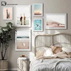 Пляжный серфер, закат, море, холст, картина, Тропическое украшение, дорожный постер, настенное искусство, принт, пейзаж, картина, декор для гостиной