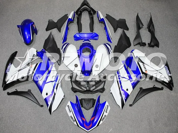 

4 бесплатных подарка, новинка, полный обтекатель из АБС-пластика для YAMAHA YZF-R3 14, 15, 16, YZF-R25 R3, R25, 2014, 2015, 2016, 2017, комплект корпуса, синий, белый, FR