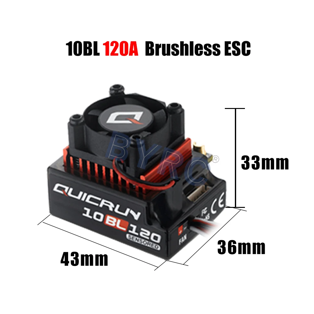 Сенсорный бесколлекторный регулятор скорости Hobbywing quirun 10BL120 120 А для мини