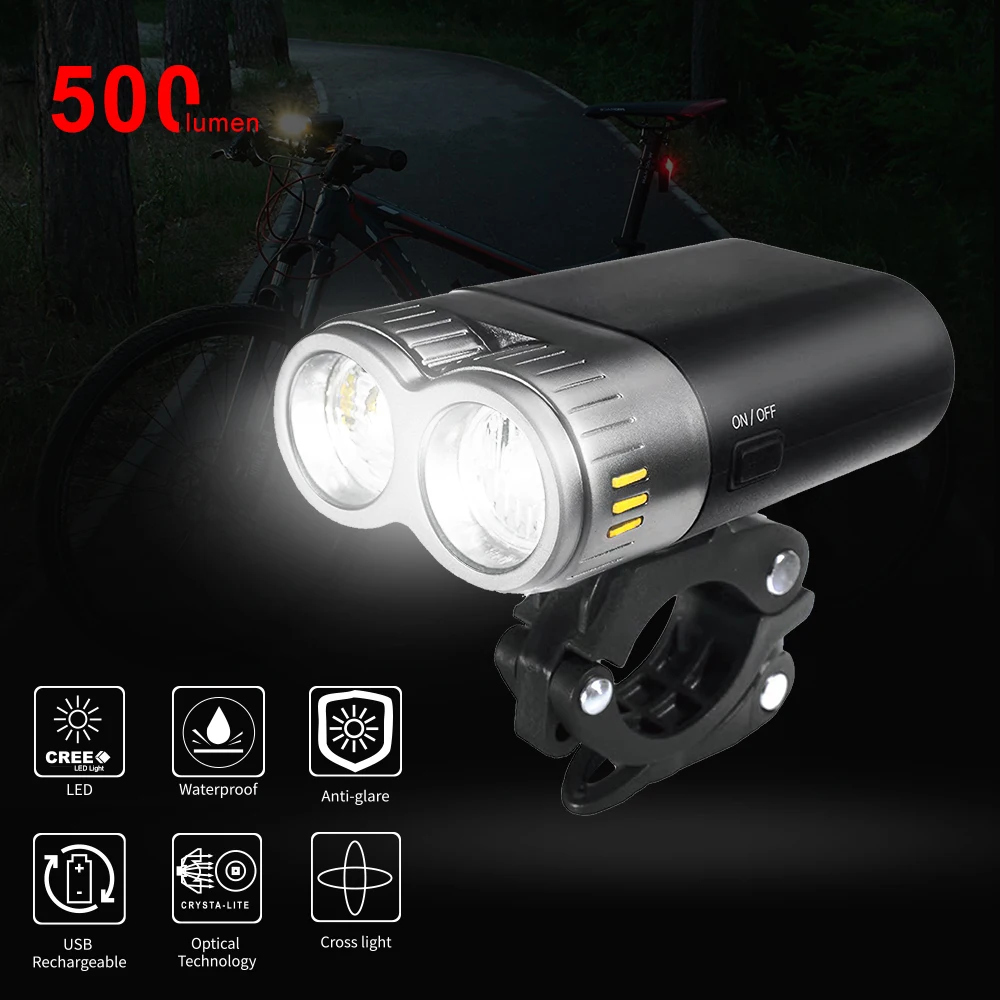 Linkbest Bicycle Light 1000 Lumens USB Rechargeable Front Light Bike Light Flashlight Waterproof Bicycle Headlight Helmet Lamp