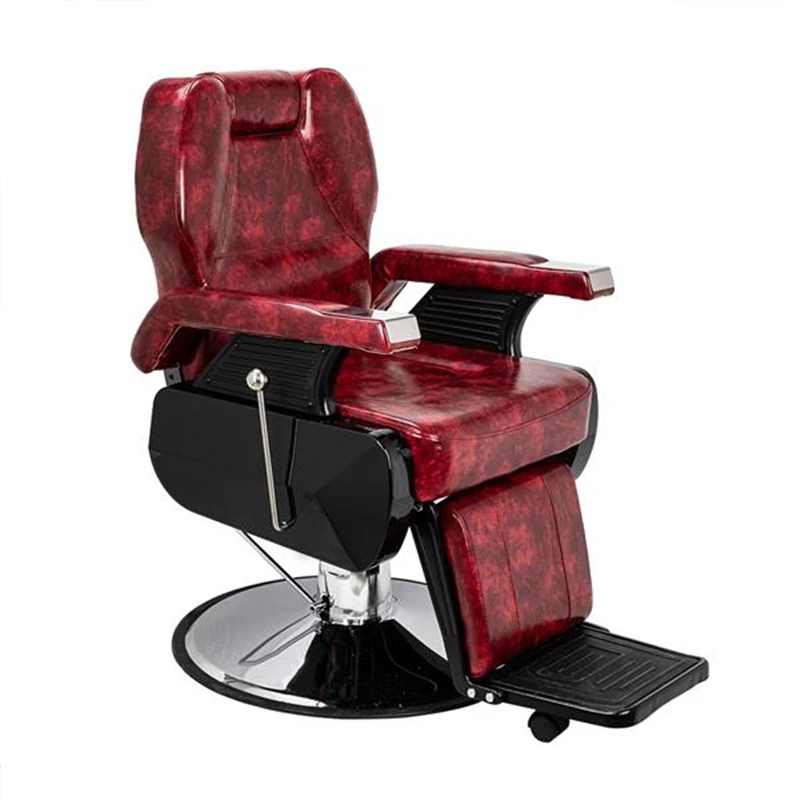 Classico Grande Poltrona da Barbiere Vino Rosso Saloni di Parrucchiere sedia speciale taglio di capelli sedia parrucchiere sedia girevole sedia da barbiere di sollevamento