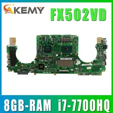 90NB0F00-R01400 Motherboard For Asus FX502VE FX502VD FX502V Laptop Motherboard Mainboard  8GB-RAM i7-7700HQ GTX1050 (V4G)