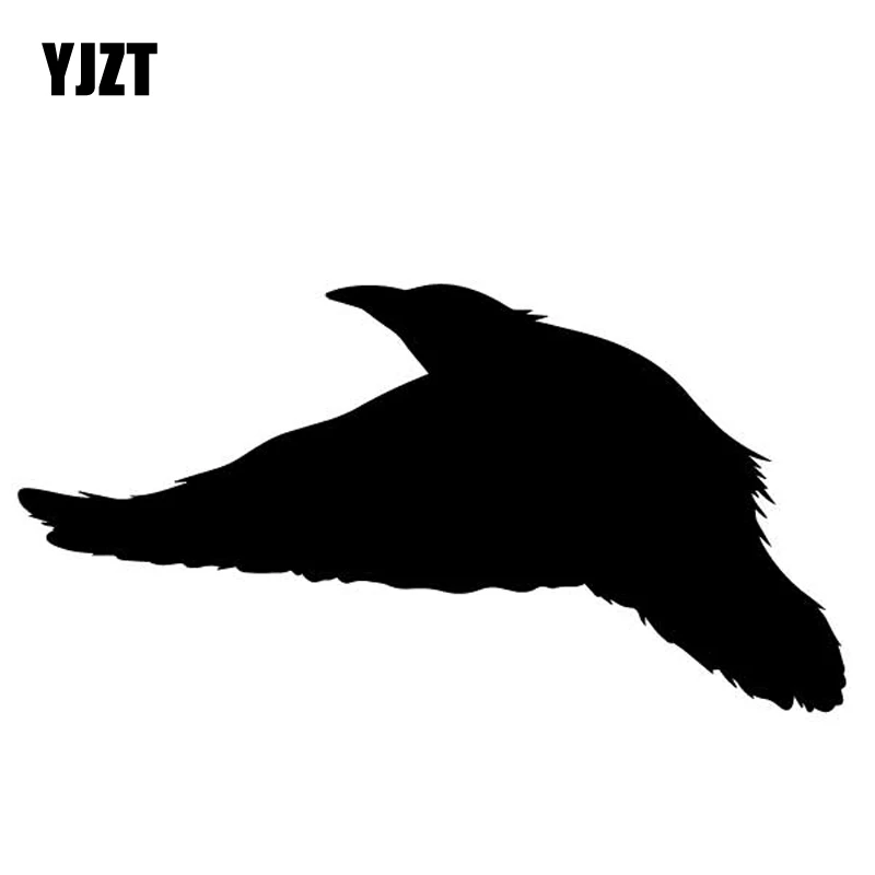 

YJZT 15.7CM*8.1CM Bird Flying Decorate Pattern Car Stickers Bumper Vinyl Decal Black/Silver C4-2704