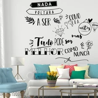 nada voltar%c3%a1 a ser tudo pode portuguese quote vinyl wall stickers poster for kitchen livingroom home decor decals murals ru2146