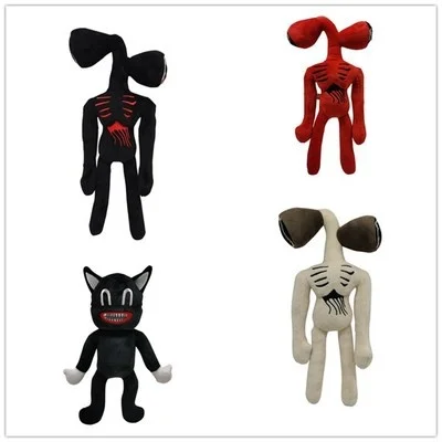 

New style siren head plush toy, black and white red doll doll, children's holiday gift