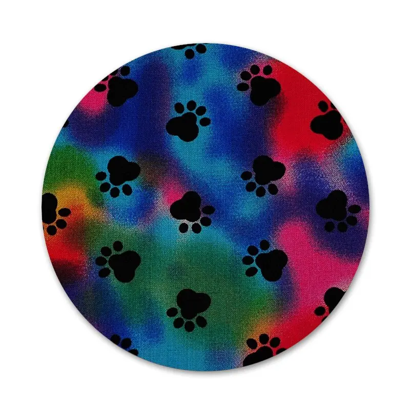 

dog footprint Paw Pattern Icons Pins Badge Decoration Brooches Metal Badges For Backpack Decoration