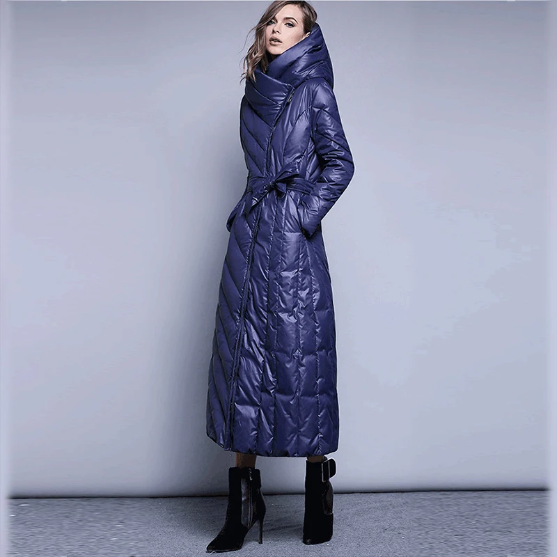 7XL Модная белая куртка на утином пуху для женщин новинка 2019 Толстая Женская