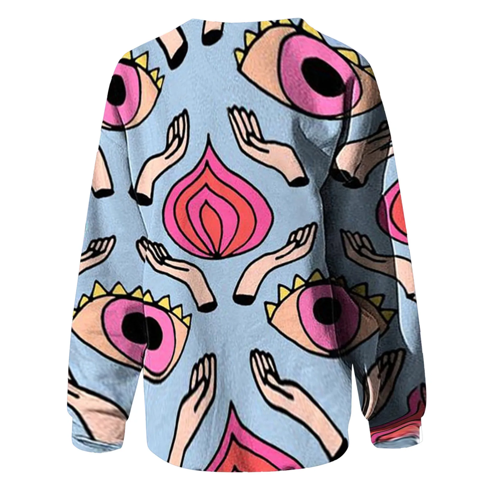 57# Women Pullover Y2k Shirt 2021 Autumn Fashion Loose Print Tops Round Neck Long Sleeve Blouse Casual Sweatshirts Ladies Tops
