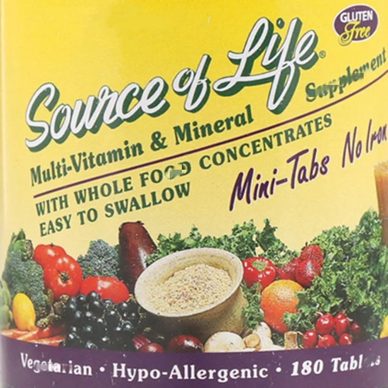 

Источник жизни, многосоставные витамины и минералы, без железа, 180 штук