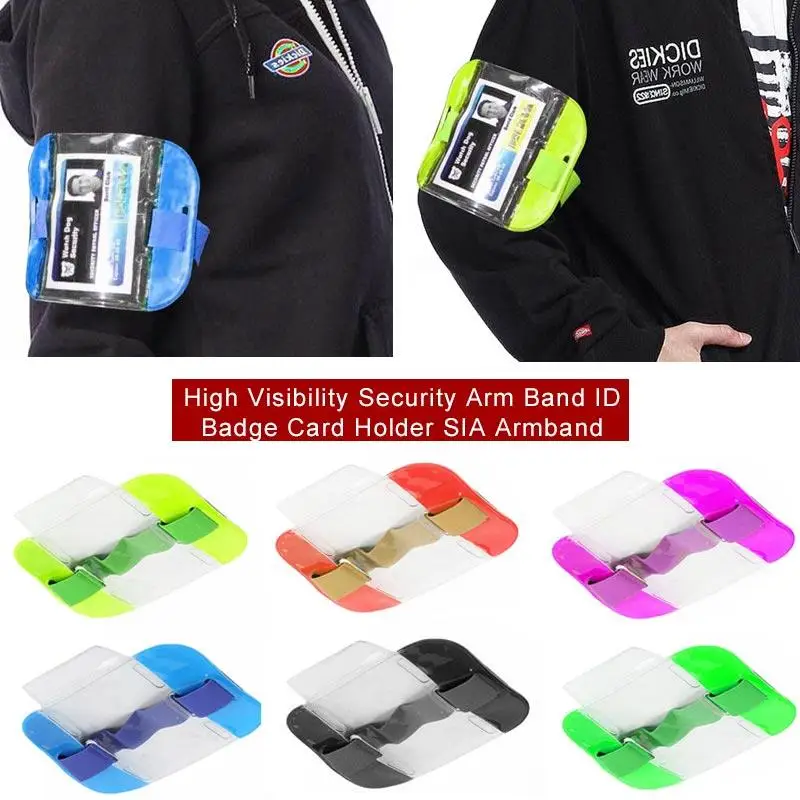 ПВХ прозрачный Id держатель для карт рукав повязка на руку практичный аварийный