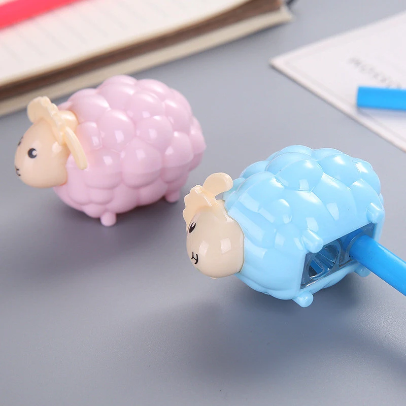 Мультяшная маленькая точилка для карандашей с двойным отверстием школьные и