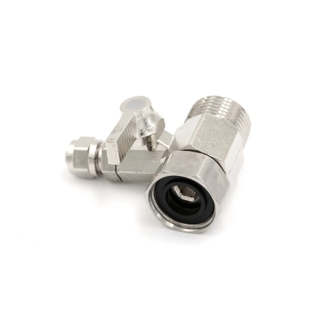 

Water Filter Purifier Adapter 1/2'' To 1/4" Ball Valve Faucet Tap Safe Copper Nickel Plating