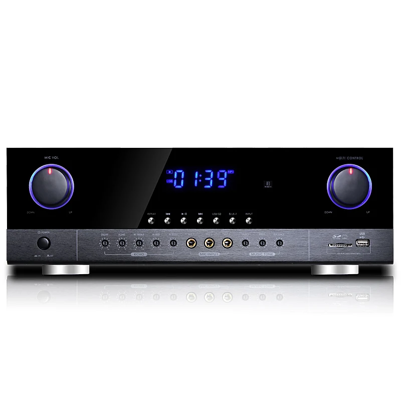 AK-3902.0 канал 600 Вт усилитель KTV проводной микрофон Bluetooth HiFi по требованию песня Цифровой HDMI обновление умный голос домашний кинотеатр Wi-Fi