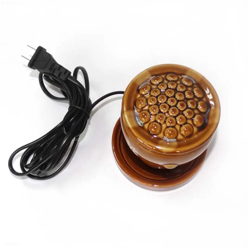 Ceramic moxibustion meridian scrapping han jiu pot heating temperature tool magnetic therapy energy meter |