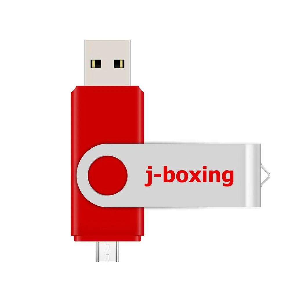 OTG USB флеш накопитель J boxing 64 ГБ два порта флешка Micro вертлюжная карта памяти для