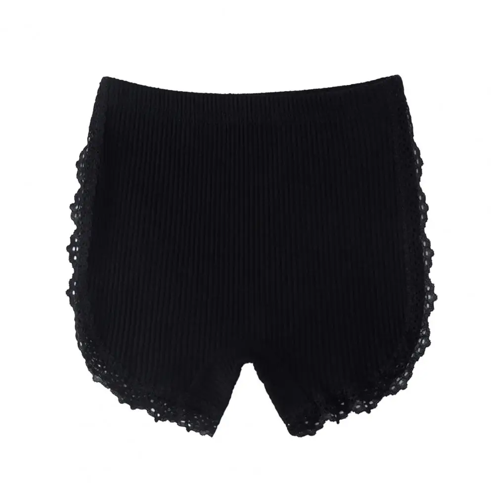 Leggings finos de algod&oacute;n para ni&ntilde;as, pantalones de seguridad a rayas, Color s&oacute;lido, alta elasticidad, costura de encaje, Verano-2