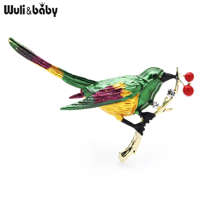 Женская Брошь с эмалью Wuli &amp baby брошь изображением сорока 2021 на удачу броши