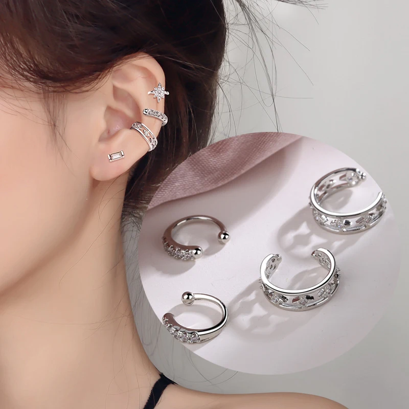 

1pc Fake Piercing Clip Earrings For Women Teens Girls Classic Temperament Trendy Style Ear Cuffs Earrings Fashion Jewelry Gifts