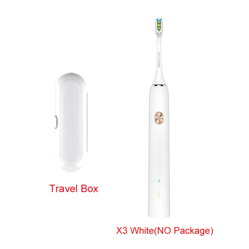 X3-Travel Box Xiaomi Soocare X3 Soocas электрическая зубная щетка Водонепроницаемая беспроводная зарядка звуковая обновленная поддержка перезаряжаемая ультра звуковая для взрослых - Цвет: X3-Travel Box