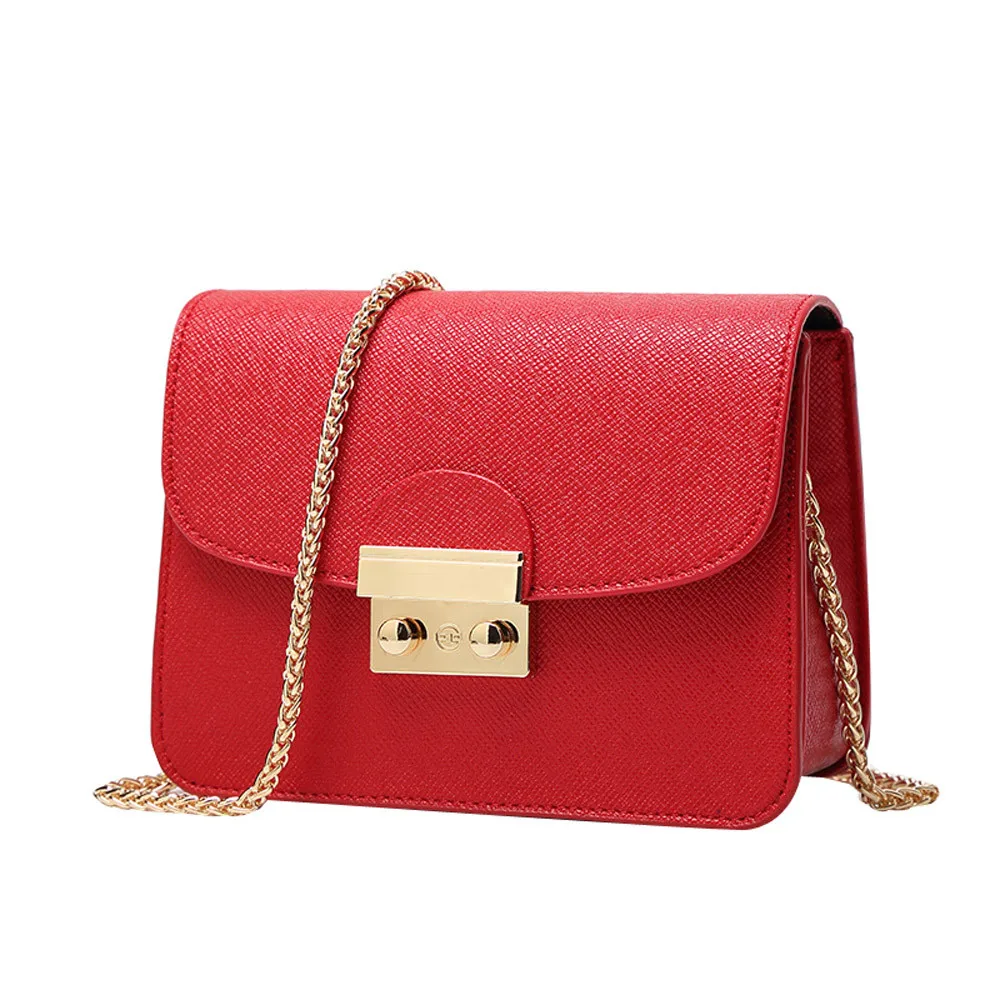 

Fashion Simple Small Square Bag Women's Designer Handbag 2019 High-quality PU Leather Chain Mobile Phone Shoulder Bags #NG