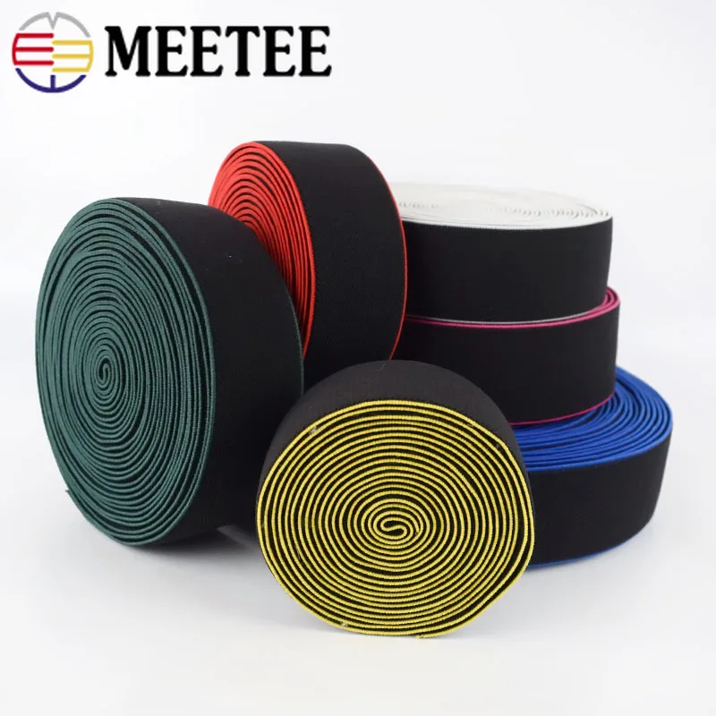 

10Yards Meetee 4cm Soft Skin Elastic Band Trousers Waistband Stretching Rubber Bands Nylon Webbing DIY Sewing Garment Accessory