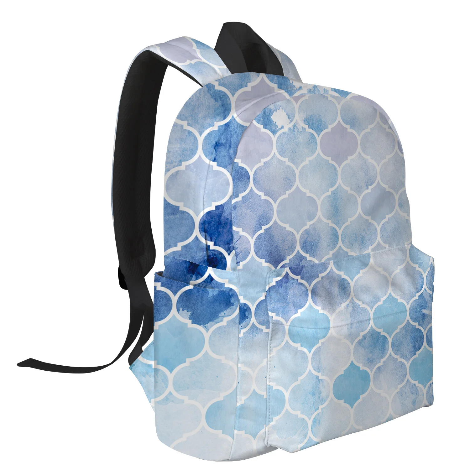 Марокканский Синий Геометрический Многофункциональный рюкзак для ноутбука