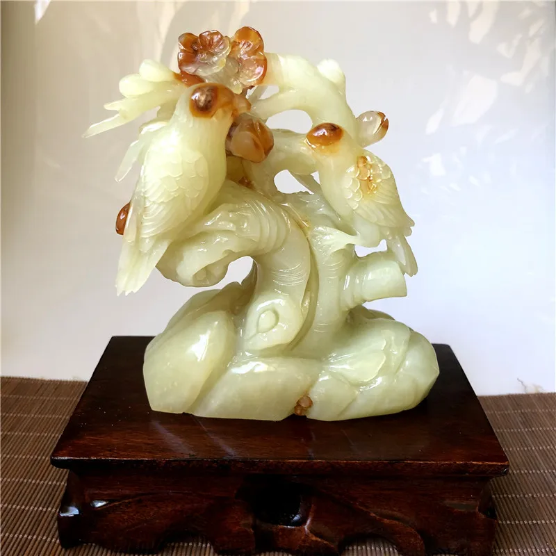 

Натуральный xiuyu нефрит ручной работы цветок Нефритовая птица жадеит нефрит зеленый нефрит кулон нефритовые украшения ремесла Ювелирные из...