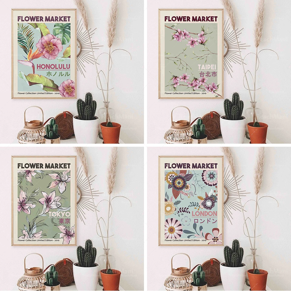 

Flower market printing, flower market poster, wall art flowers, flower wall art