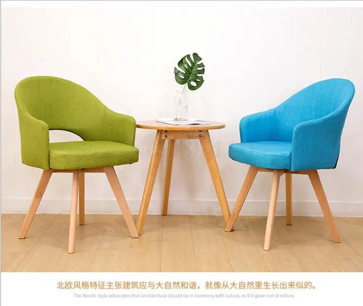 Скандинавский обеденный стул из массива дерева домашний современный