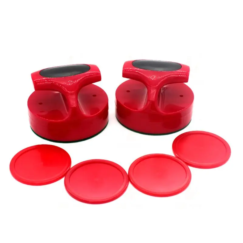 

Air Hockey Pushers and Red Air Hockey Pucks Great Goal Handles Paddles Replacement Accessories for Game Tables (2 Strikers, 4 Pu