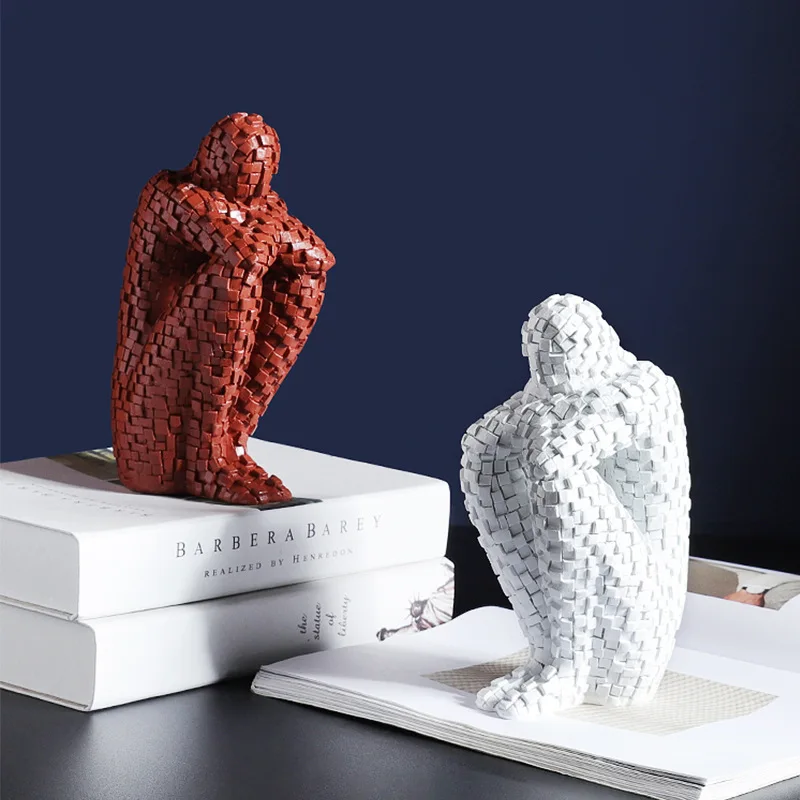 

Creative Mosaic Figures Resin Crafts Home Decoration Accessories Figurines for Interior Bedroom Living Room Home Decor Ornaments