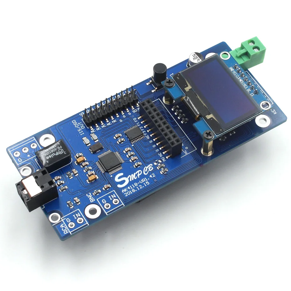 AK4118 Digital Receiver Board Audio Decoder DAC SPDIF to IIS Coaxial Optical USB AES EBU Input Support XMOS Amanero 1.3inch OLED