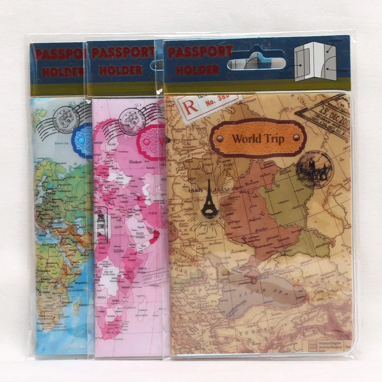 Funda de pasaporte de viaje para hombre y mujer, cartera creativa con letras, soporte de dirección