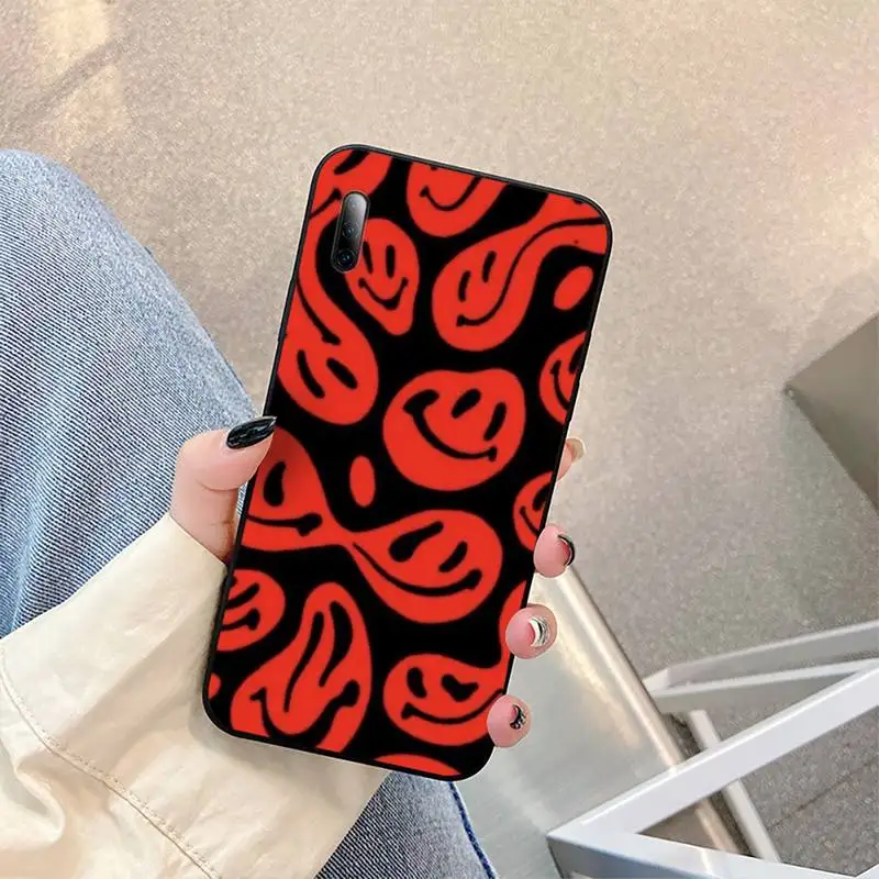 

Funny yellow black smiley Phone Case For Redmi note 4 9 6a 4x 7 5 8t 9 plus pro Cover Fundas Coque
