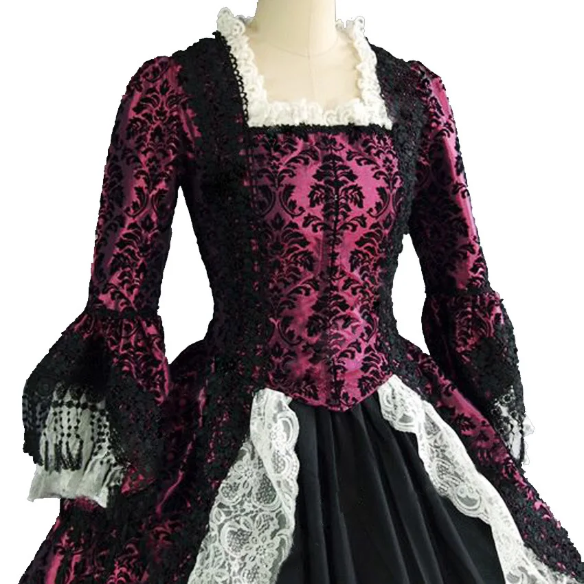 2X-XXXL винтажный костюм королевского двора сцены средневековый Викторианский