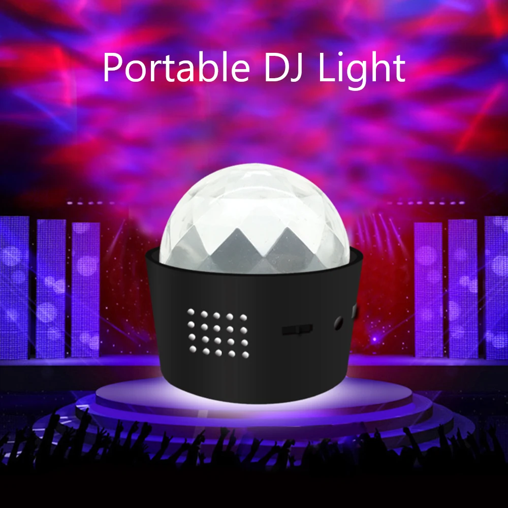 Портативный 3 Вт DJ диско шар ночной Светильник RGB эффект сценический светильник