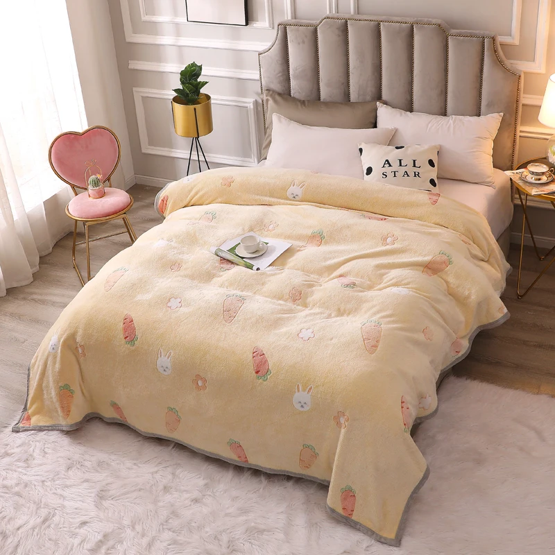 

Liv-Esthete Carrot Warm Blanket Flannel Aircraft Sofa Active Printing Throw Blanket Portable Car Travel Cover Drop Shipping