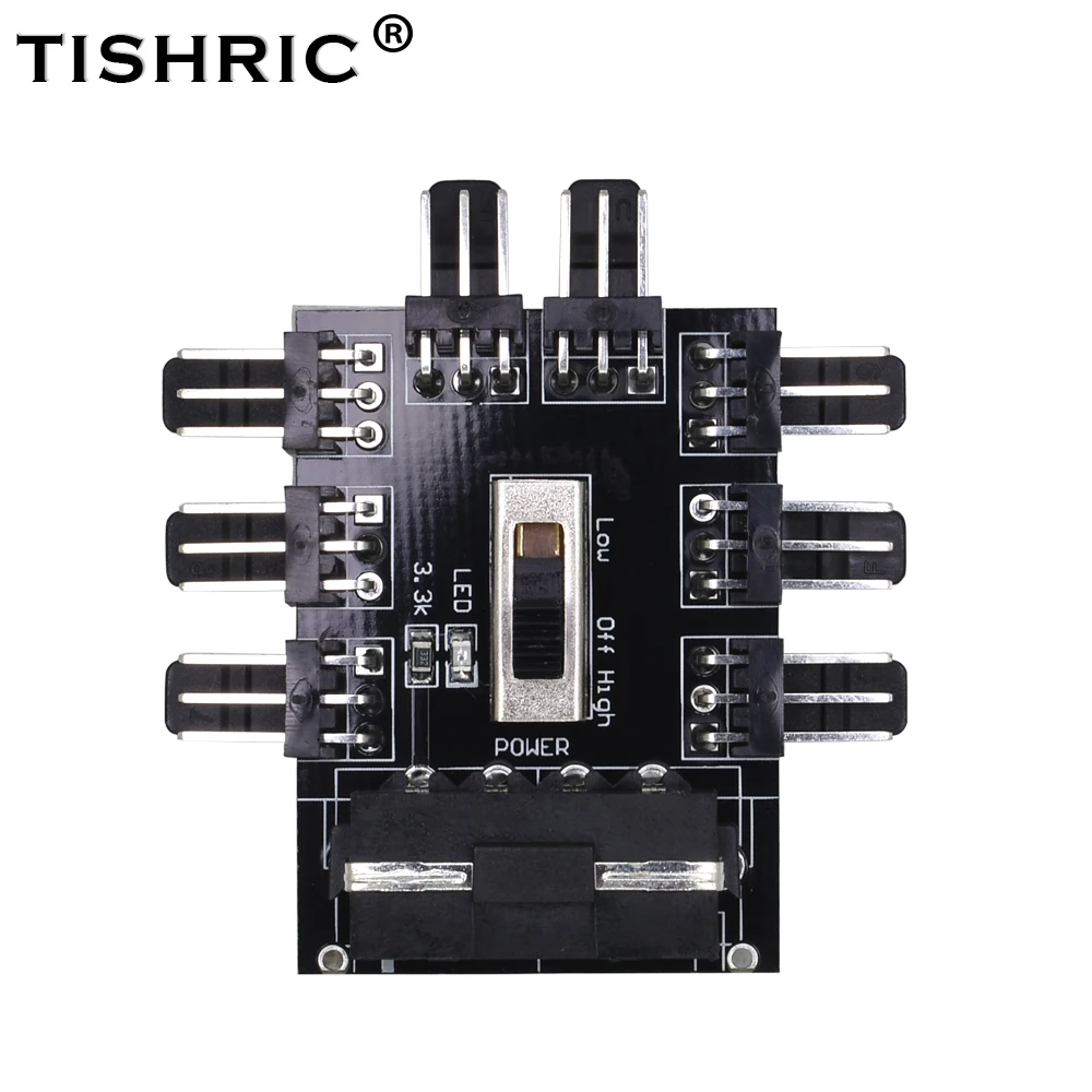 TISHRIC от 1 до 8/10 4 контактный кулер Molex охлаждающий вентилятор разветвитель кабель